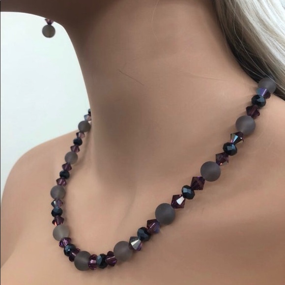 NWT Swarovski Crystal Necklace Set - Picture 5 of 11